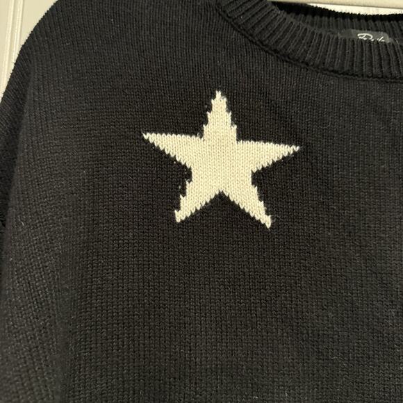 Rails Perci Black Star Sweater Cotton Cashmere Size Small - Picture 2 of 5
